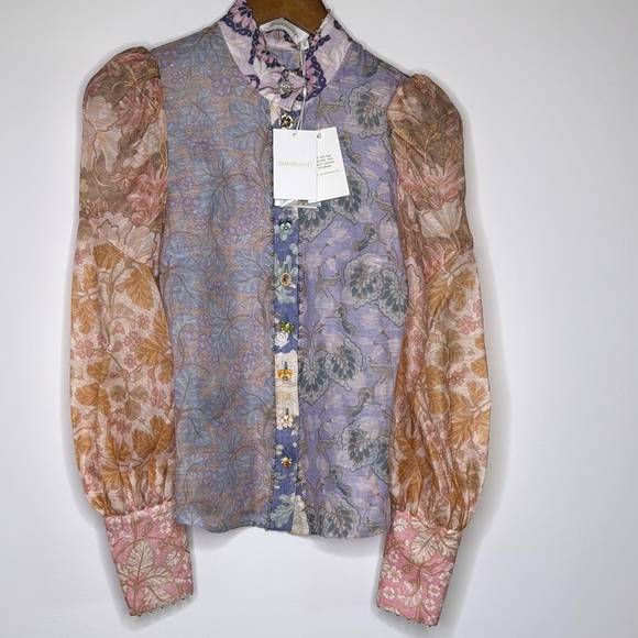 Zimmermann Kaleidoscope Spliced Blouse - Picture 1 of 7
